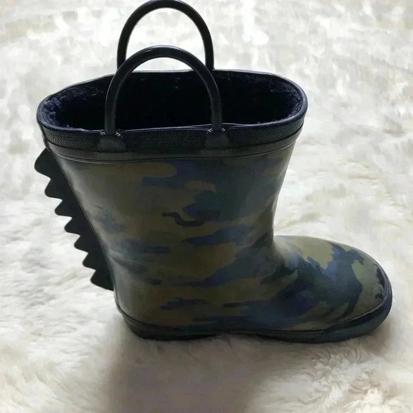 Camo Dinosaur  Rain Boots Size 10 - Picture 8 of 16